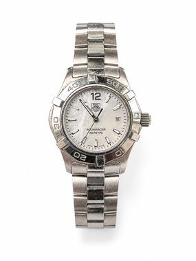 TAG Heuer Aquaracer 300M WAF1414 Women’s Watch White MOP Dial Full Set Unworn